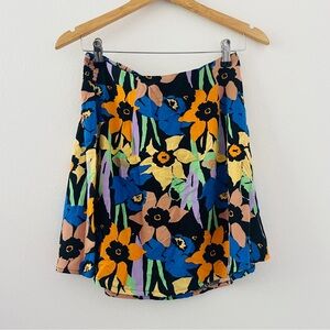 NWT Roxy Golden Poppy Mini Flowy Skirt - Colorful + Black